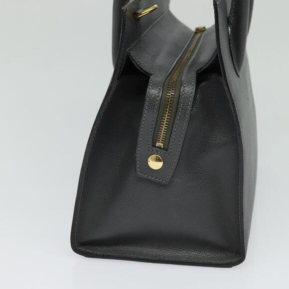 CELINE Hand Bag Leather Gray Gold - Picture 5 of 12
